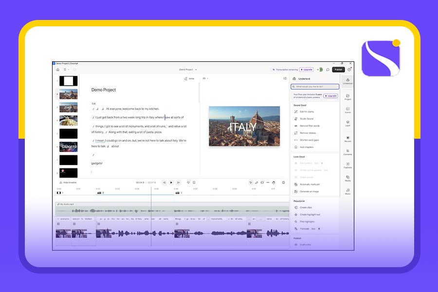 هوش مصنوعی Descript